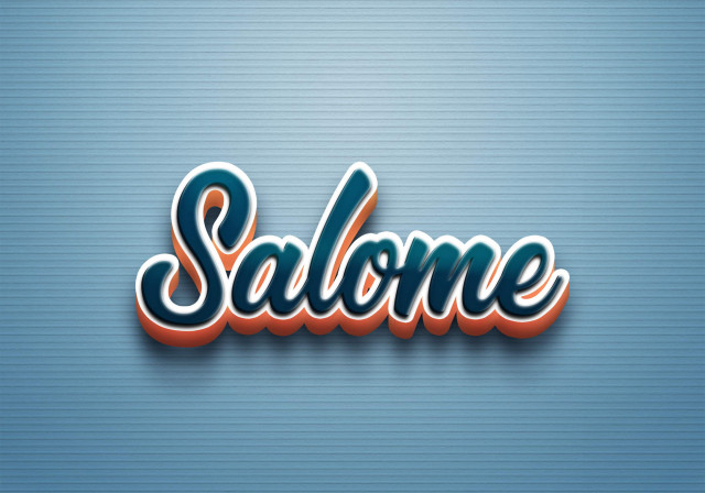 Free photo of Cursive Name DP: Salome