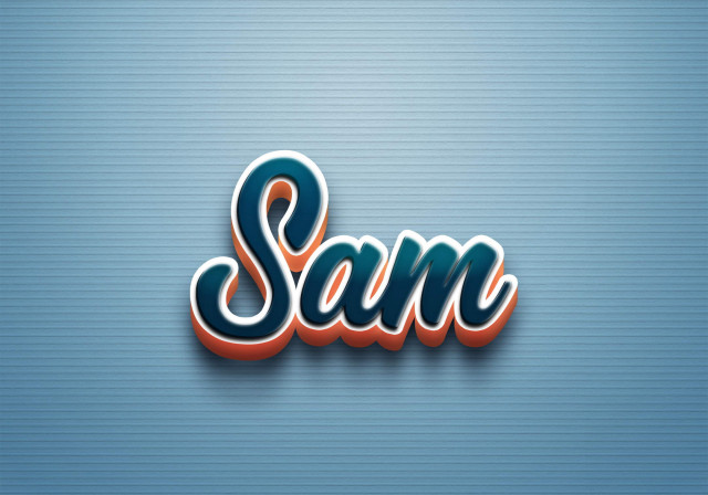 Free photo of Cursive Name DP: Sam