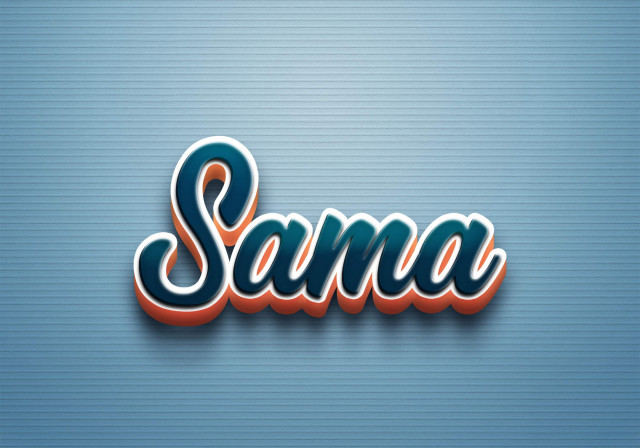 Free photo of Cursive Name DP: Sama
