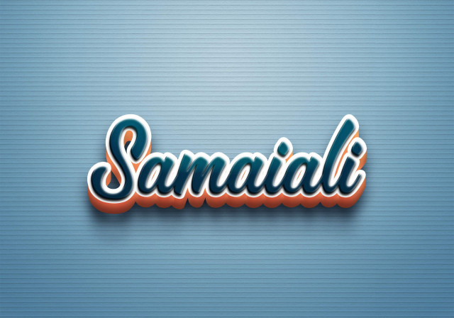 Free photo of Cursive Name DP: Samaiali