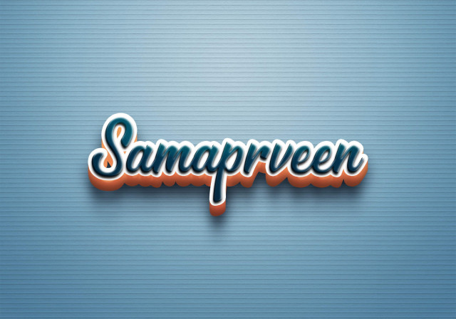 Free photo of Cursive Name DP: Samaprveen