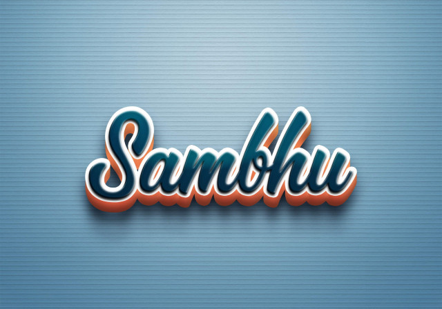 Free photo of Cursive Name DP: Sambhu