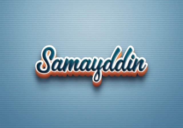 Free photo of Cursive Name DP: Samayddin