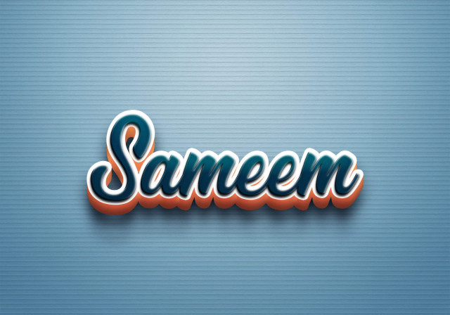 Free photo of Cursive Name DP: Sameem