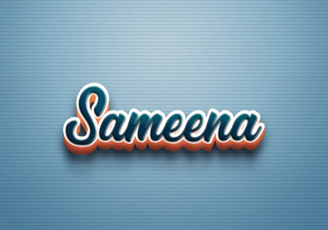 Free photo of Cursive Name DP: Sameena