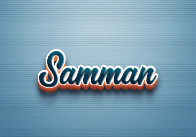 Free photo of Cursive Name DP: Samman