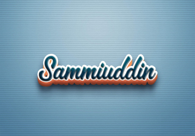 Free photo of Cursive Name DP: Sammiuddin