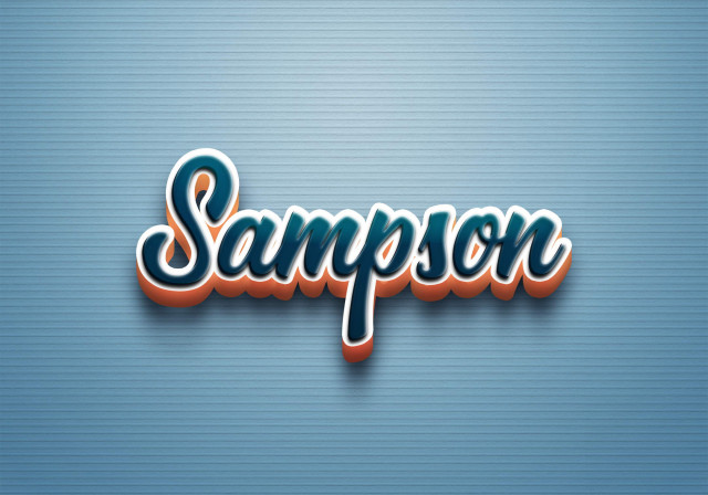 Free photo of Cursive Name DP: Sampson