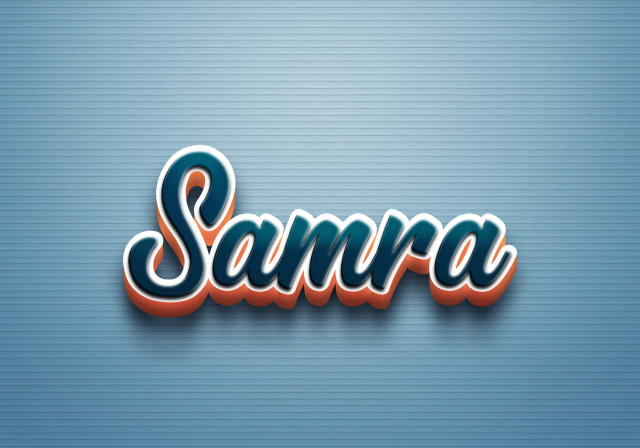 Free photo of Cursive Name DP: Samra