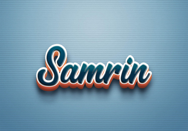 Free photo of Cursive Name DP: Samrin
