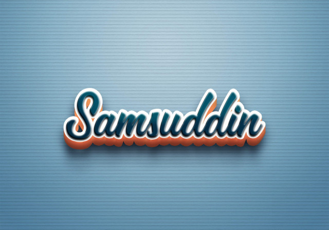 Free photo of Cursive Name DP: Samsuddin