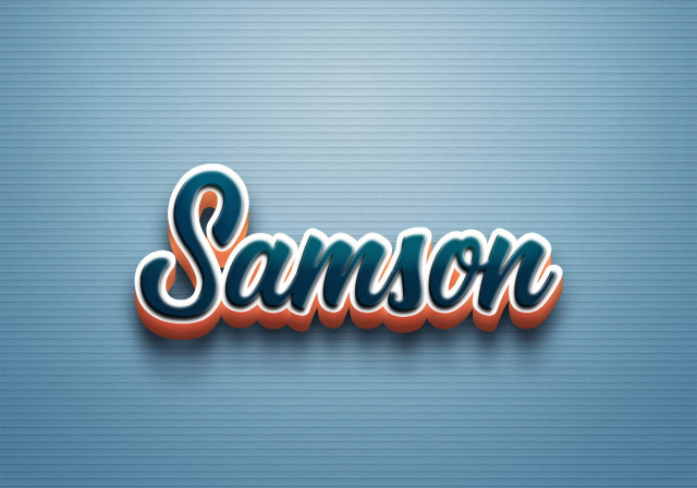 Free photo of Cursive Name DP: Samson