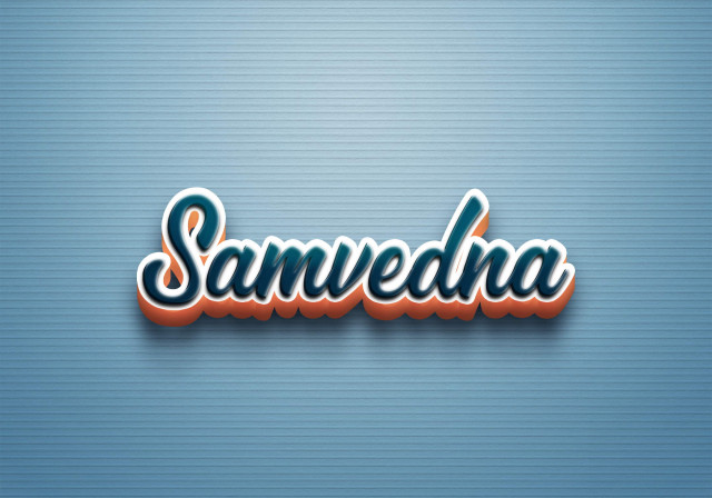 Free photo of Cursive Name DP: Samvedna