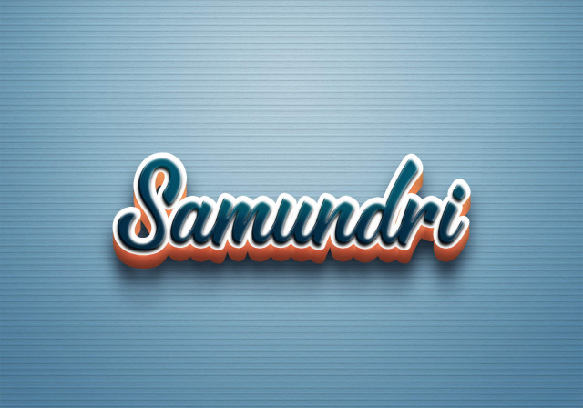 Free photo of Cursive Name DP: Samundri