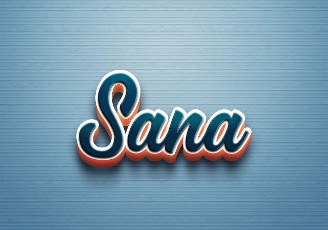 Free photo of Cursive Name DP: Sana