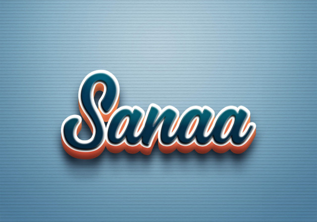 Free photo of Cursive Name DP: Sanaa