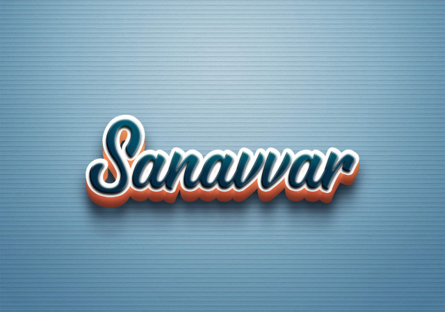 Free photo of Cursive Name DP: Sanavvar