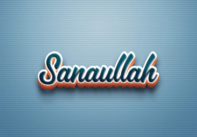 Free photo of Cursive Name DP: Sanaullah