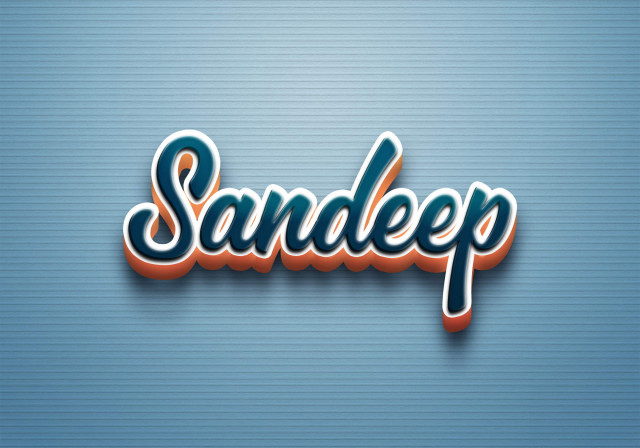 Free photo of Cursive Name DP: Sandeep
