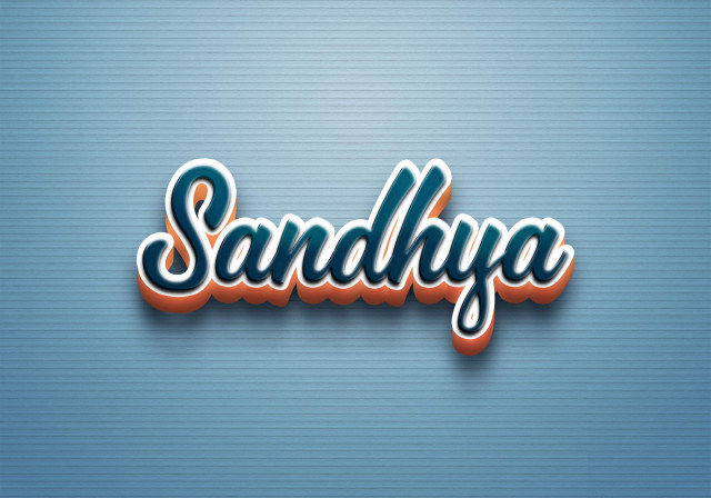 Free photo of Cursive Name DP: Sandhya