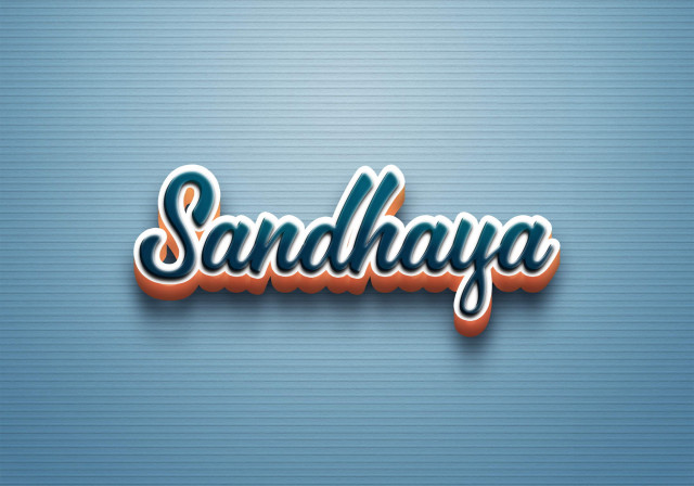 Free photo of Cursive Name DP: Sandhaya