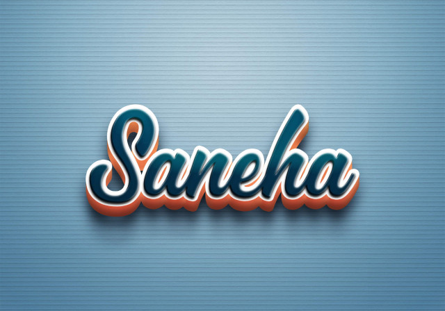 Free photo of Cursive Name DP: Saneha