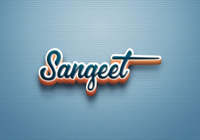 Free photo of Cursive Name DP: Sangeet