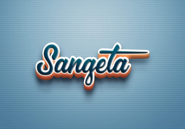 Free photo of Cursive Name DP: Sangeta