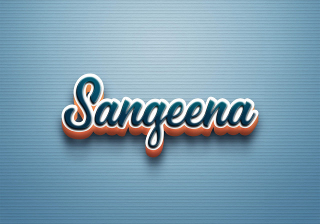 Free photo of Cursive Name DP: Sangeena