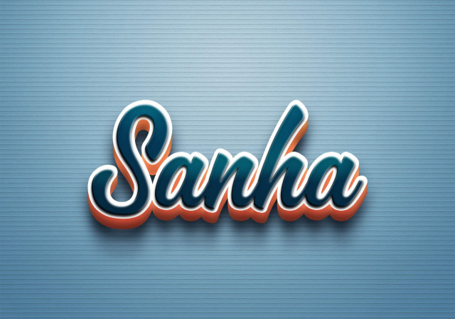 Free photo of Cursive Name DP: Sanha