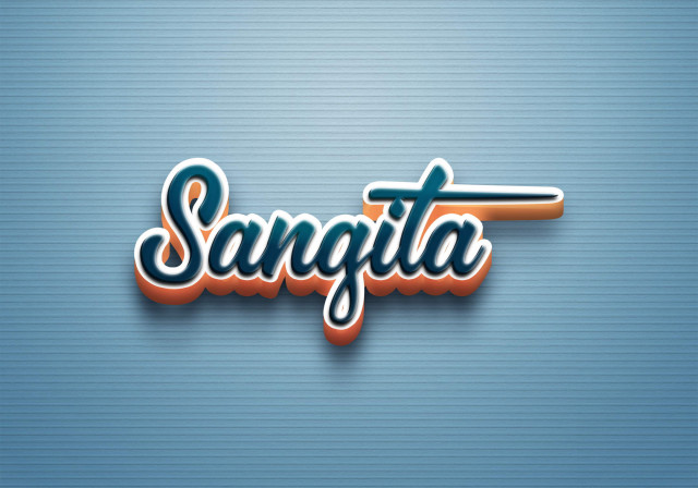 Free photo of Cursive Name DP: Sangita