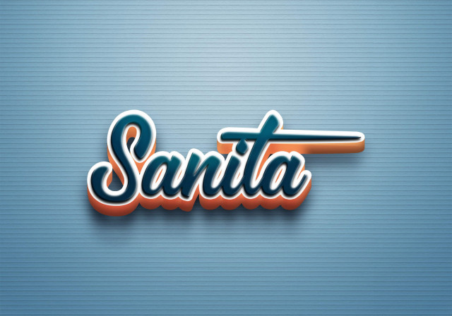 Free photo of Cursive Name DP: Sanita