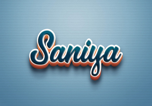 Free photo of Cursive Name DP: Saniya