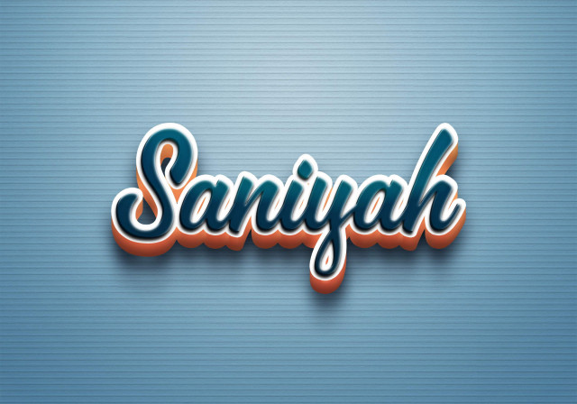 Free photo of Cursive Name DP: Saniyah