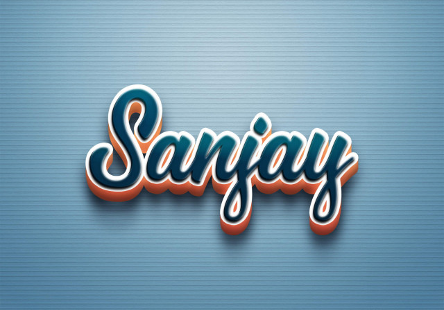 Free photo of Cursive Name DP: Sanjay