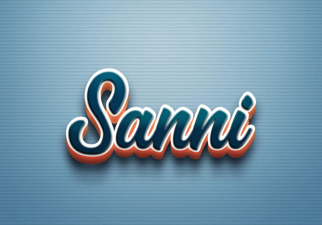 Free photo of Cursive Name DP: Sanni