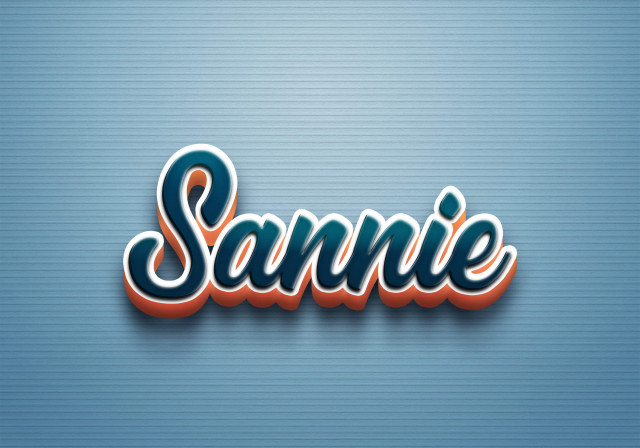 Free photo of Cursive Name DP: Sannie