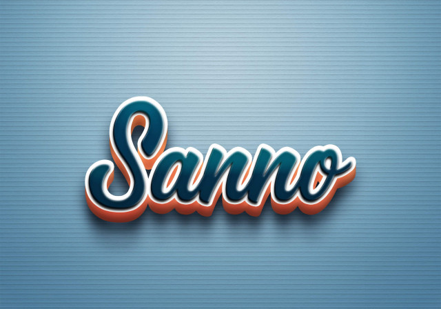 Free photo of Cursive Name DP: Sanno