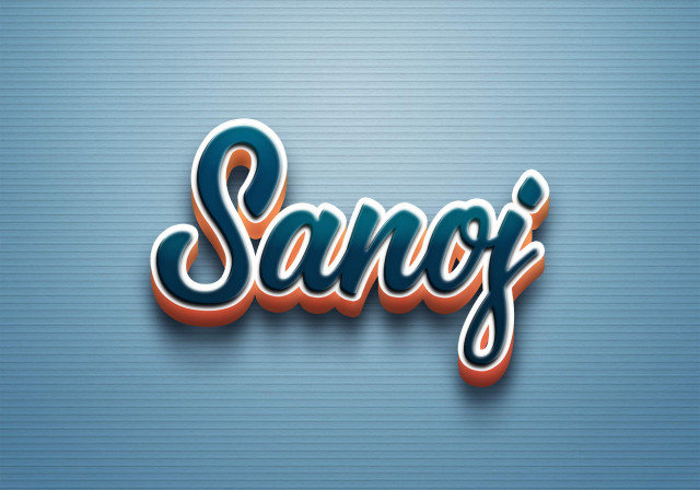 Free photo of Cursive Name DP: Sanoj