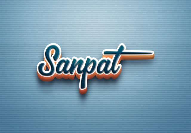 Free photo of Cursive Name DP: Sanpat