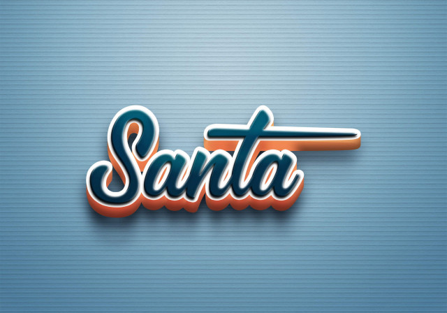 Free photo of Cursive Name DP: Santa