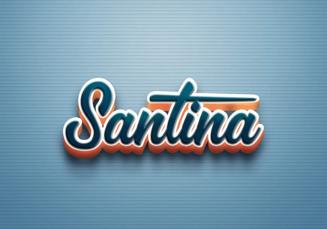 Free photo of Cursive Name DP: Santina