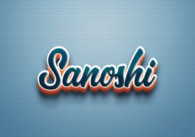 Free photo of Cursive Name DP: Sanoshi