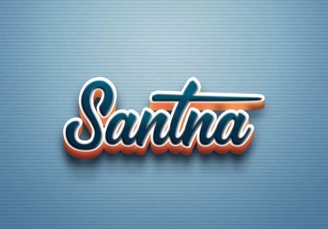 Free photo of Cursive Name DP: Santna