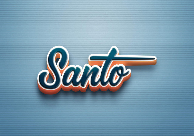 Free photo of Cursive Name DP: Santo