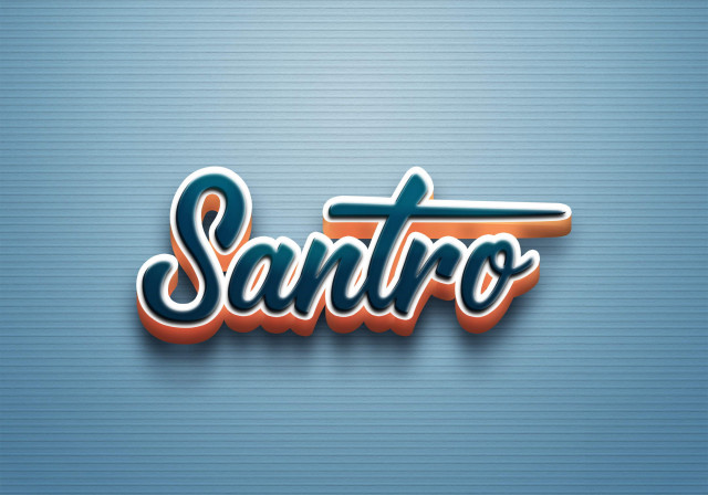 Free photo of Cursive Name DP: Santro