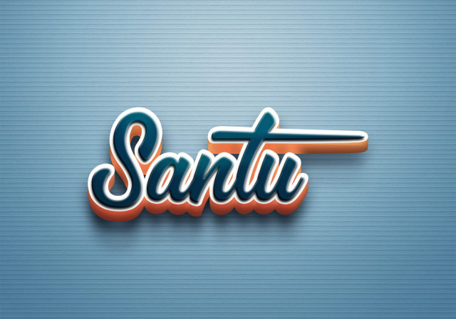 Free photo of Cursive Name DP: Santu