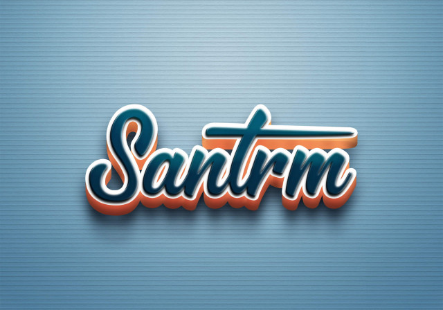 Free photo of Cursive Name DP: Santrm
