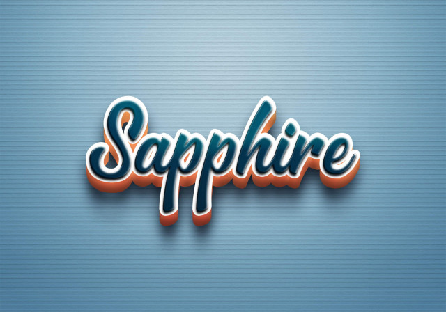 Free photo of Cursive Name DP: Sapphire