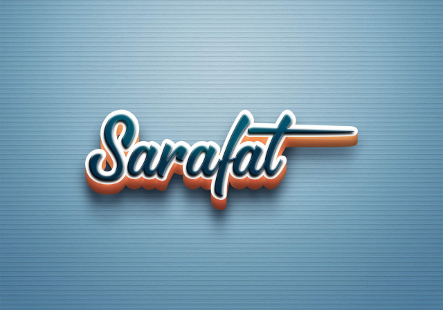 Free photo of Cursive Name DP: Sarafat